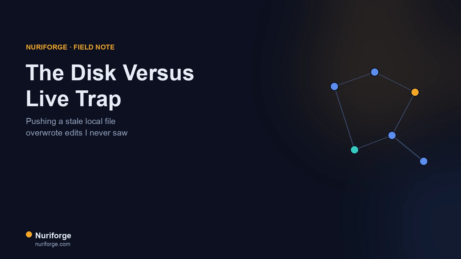 The Disk Versus Live Trap That Overwrote My Edits