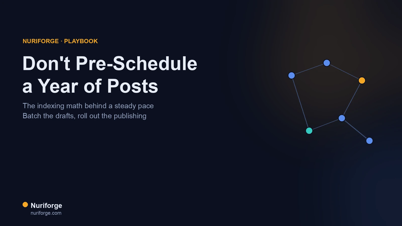Why I Don’t Pre-Schedule Posts a Year in Advance