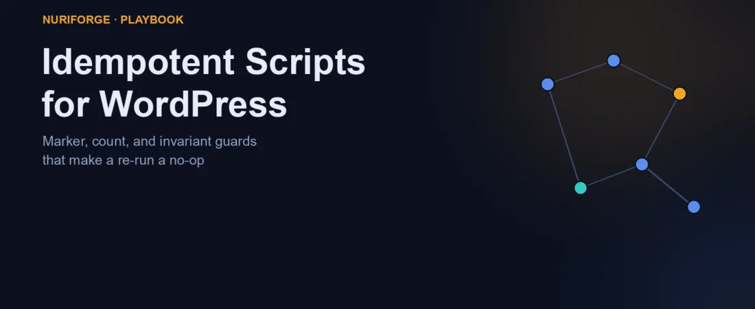 Idempotent Scripts for WordPress Edits, Safe to Re-Run