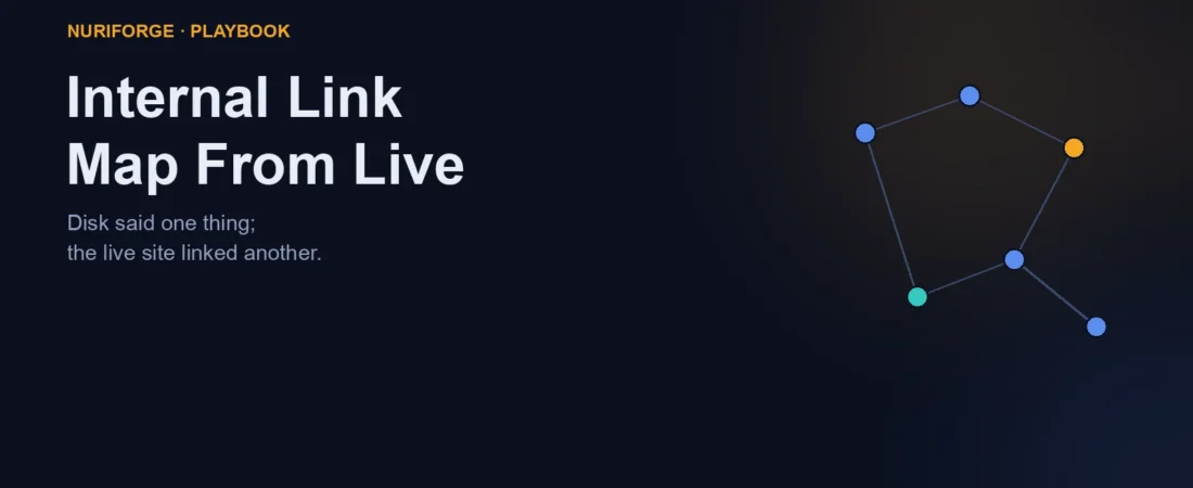 Build Your Internal Link Map From Live, Not From Disk